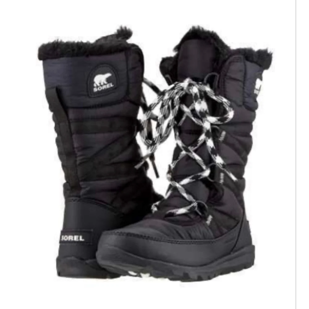 NWT Sorel Women's Whitney Tall II Black Waterproof Fleece-Lined Boots- Size 7
